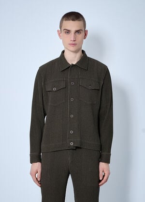 Homme Plissé Issey Miyake 플리츠 재킷  카키 hmp0160002