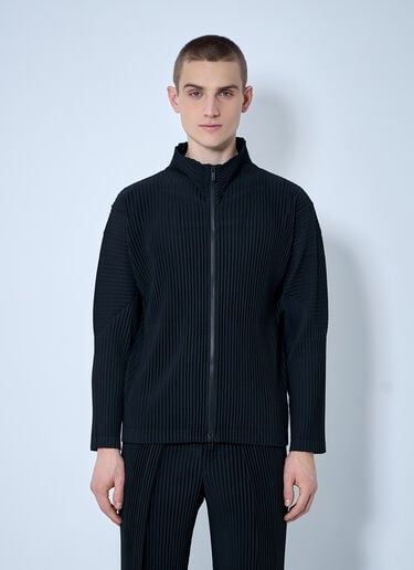 Homme Plissé Issey Miyake 褶裥拉链运动衫 黑色 hmp0160021