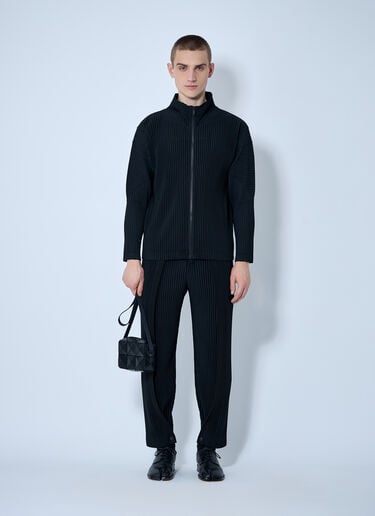 褶裥拉链运动衫 Homme Plissé Issey Miyake 褶裥拉链运动衫 黑色 hmp0160021
