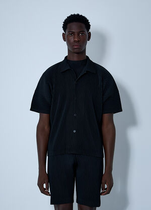 Homme Plissé Issey Miyake Pleated Shirt Black hmp0161001