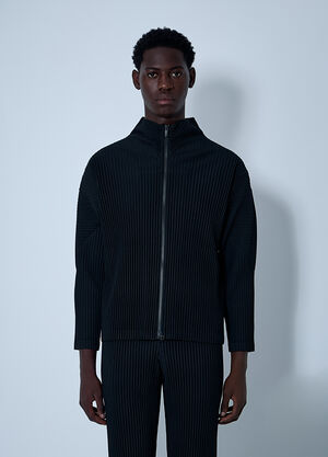 Homme Plissé Issey Miyake プリーツジップアップジャケット ブラック hmp0161014