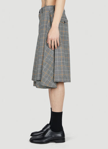 스커트 체크 쇼츠 Comme Des Garçons Homme Plus 스커트 체크 쇼츠 그레이 hpl0152009