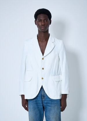 Comme Des Garçons Homme Plus Double-Breasted Blazer White hpl0152010