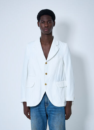 Comme Des Garçons Homme Plus Double-Breasted Blazer White hpl0152010