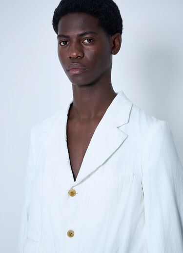 Double-Breasted Blazer Comme Des Garçons Homme Plus Double-Breasted Blazer White hpl0152010