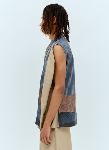 Comme des Garçons Homme Plus 印花双排扣西装外套 蓝色 hpl0156003