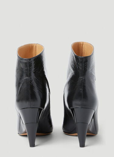 Dylvee 褶皱皮革及踝靴 Isabel Marant Dylvee 褶皱皮革及踝靴 黑色 ibm0253015