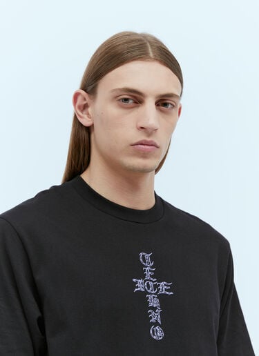 ICE & TECHNO クロスロゴプリントTシャツ ブラック int0154002