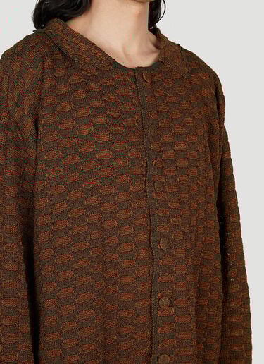 Sphere Knit Long Sleeved Cardigan Isa Boulder Sphere Knit Long Sleeved Cardigan Brown isa0151006
