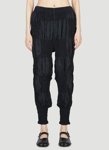 Issey Miyake Wrinkled Blocks Pants Black ism0253001