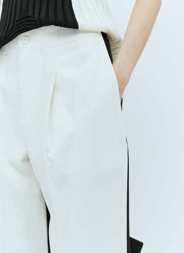 Issey Miyake 콘트라스트 팬츠 화이트 ism0254001