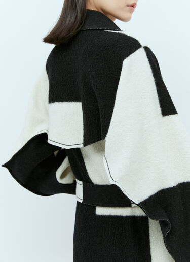Issey Miyake Colour Block Coat White ism0254005