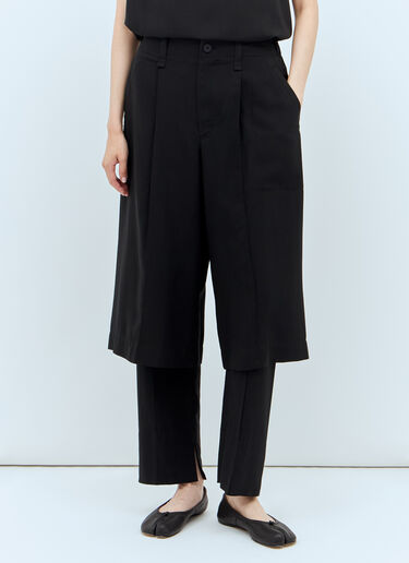 Issey Miyake 二合一叠层裤 黑色 ism0257007