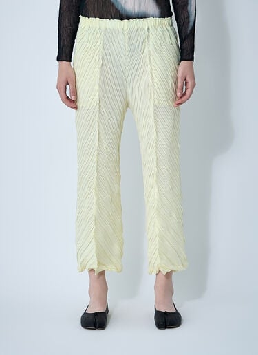 Issey Miyake WRINKLED AND TWISTED パンツ イエロー ism0261003