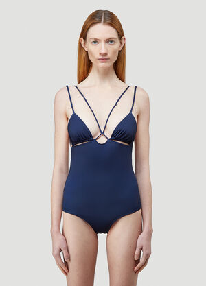Jacquemus Le Maillot Pila Swimsuit Blue jac0244047