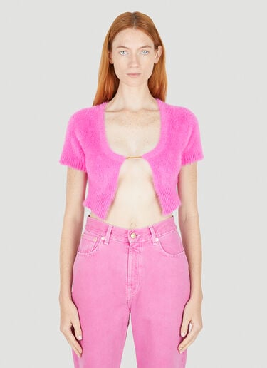 La Maille Neve Cardigan Jacquemus La Maille Neve Cardigan Pink jac0250126