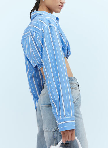 Jacquemus Le Chemise Bahia Stripe Shirt Blue jac0254018