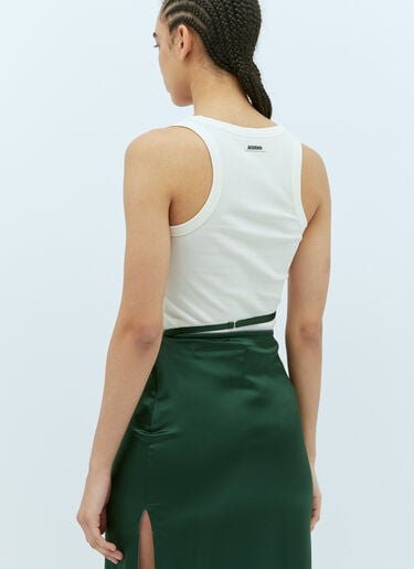 Le Debardeur Gros Grain Tank Top Jacquemus Le Debardeur Gros Grain Tank Top White jac0256037