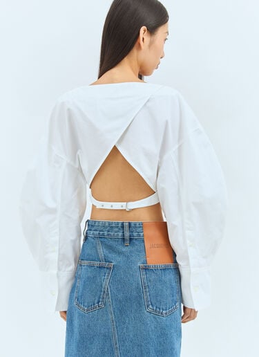 Jacquemus 르 오 카사코 탑 화이트 jac0258014