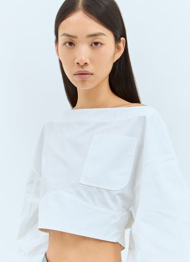Jacquemus 르 오 카사코 탑 화이트 jac0258014