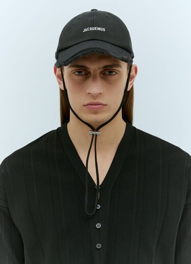 Jacquemus La Casquette Artichaut Baseball Cap Black jac0356007