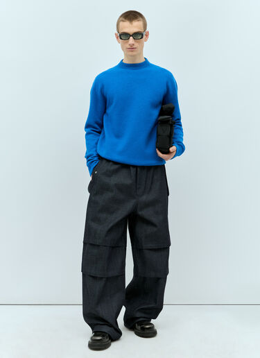 크루넥 울 스웨터 Jil Sander 크루넥 울 스웨터 블루 jil0155003
