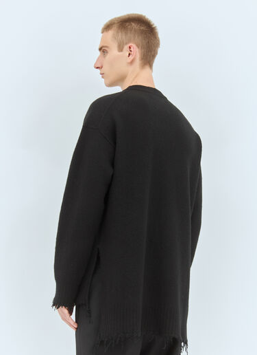 Crewneck Frayed Sweater Jil Sander Crewneck Frayed Sweater Black jil0158004