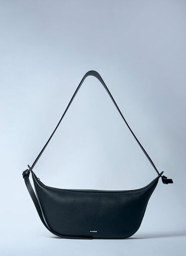Jil Sander 大号打结斜挎包  黑色 jil0159011