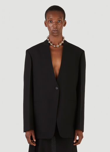 오버사이즈 V넥 블레이저 Jil Sander 오버사이즈 V넥 블레이저 블랙 jil0245002