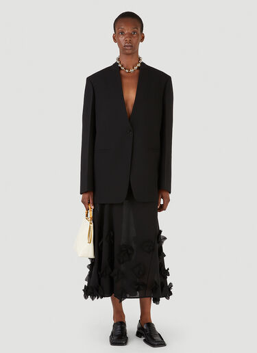 오버사이즈 V넥 블레이저 Jil Sander 오버사이즈 V넥 블레이저 블랙 jil0245002