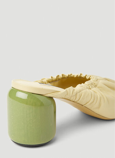 Jil Sander Nikki 缩褶中跟鞋 米色 jil0249026