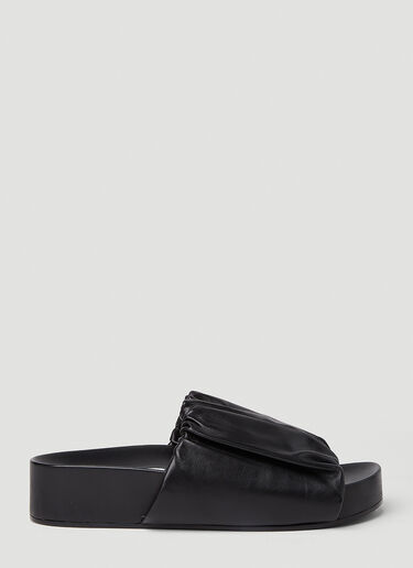 Jil Sander Ruched Sandals Black jil0251042