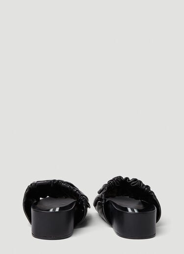Jil Sander Ruched Sandals Black jil0251042