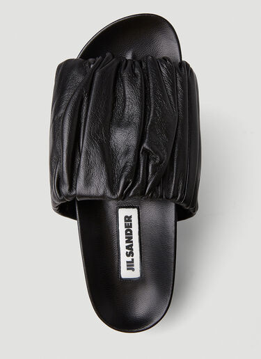 Jil Sander Ruched Sandals Black jil0251042
