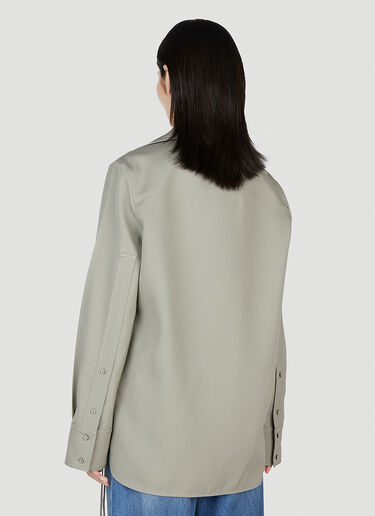 Jil Sander Self-Tie Shirt Green jil0253005