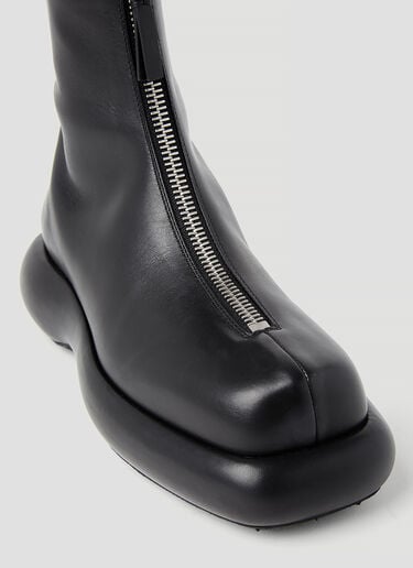 Zip Up Leather Ankle Boots Jil Sander Zip Up Leather Ankle Boots Black jil0253033