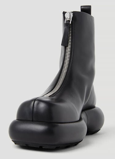 Zip Up Leather Ankle Boots Jil Sander Zip Up Leather Ankle Boots Black jil0253033