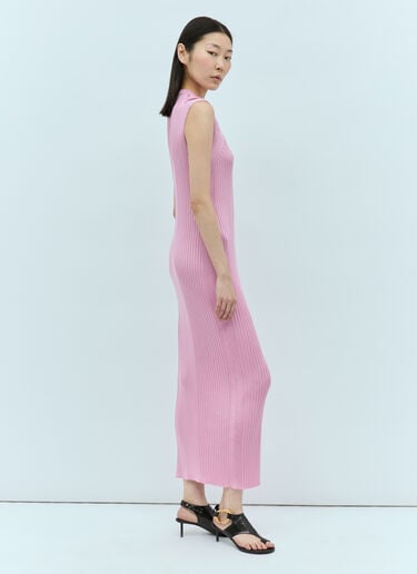 Ribbed Midi Dress Jil Sander Ribbed Midi Dress Pink jil0255012