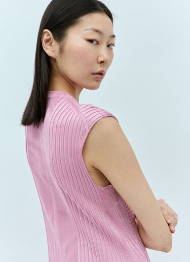 Jil Sander Ribbed Midi Dress Pink jil0255012