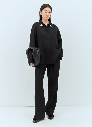 缎面衬衫 Jil Sander 缎面衬衫 黑色 jil0257003