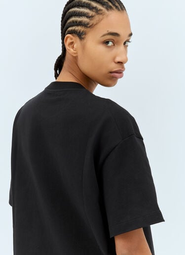 Jil Sander 徽标印花 T 恤 黑色 jil0259011