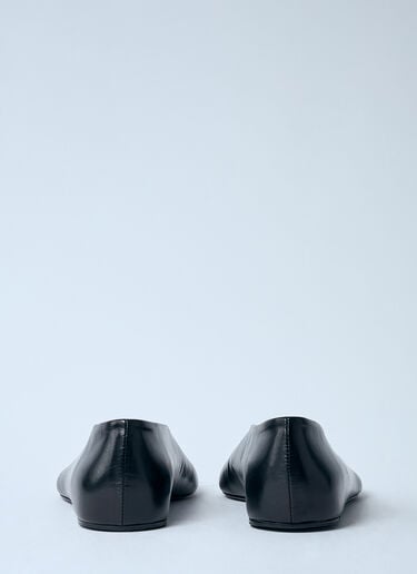 Jil Sander Leather Ballerina Pumps Black jil0259021