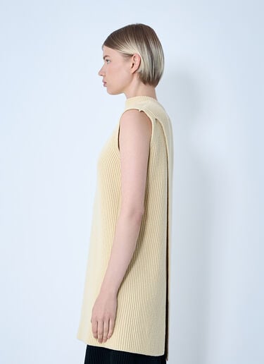 Jil Sander Wool Tunic Top Beige jil0262002