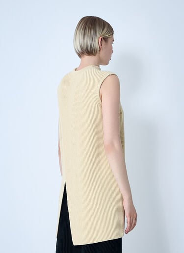 Jil Sander Wool Tunic Top Beige jil0262002