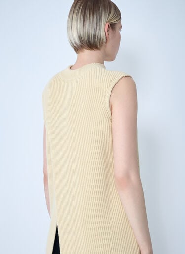 Jil Sander Wool Tunic Top Beige jil0262002