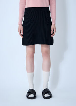 Jil Sander Wool Mini Skirt Black jil0262005