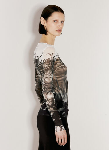 Jean Paul Gaultier Diablo Mesh Top Black jpg0256012