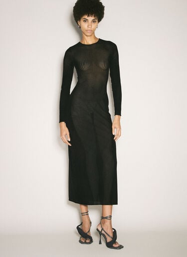 Morphing Pinstripe 中长连衣裙 Jean Paul Gaultier Morphing Pinstripe 中长连衣裙 黑色 jpg0258034