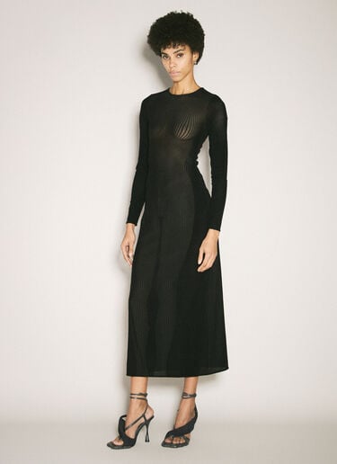 Morphing Pinstripe 中长连衣裙 Jean Paul Gaultier Morphing Pinstripe 中长连衣裙 黑色 jpg0258034