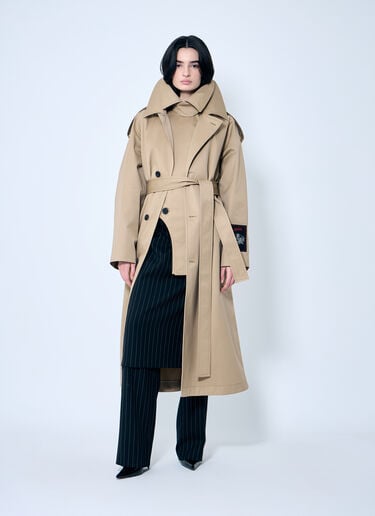 Jean Paul Gaultier Deconstructed Cotton-Twill Trench Coat Beige jpg0259010